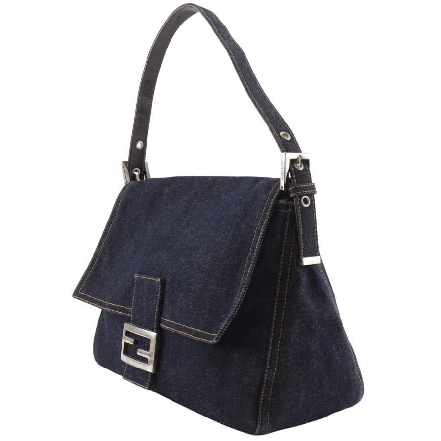 FENDI（フェンディ） マンマバケット ショルダーバッグ デニム 紺
