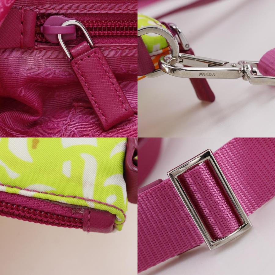 PRADA（プラダ） 2WAYショルダー 花柄 トートバッグ ナイロン ピンク
