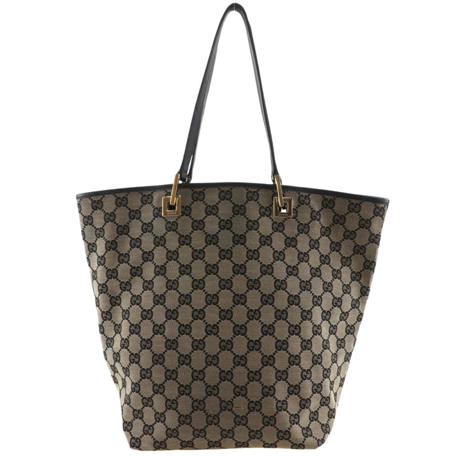 GUCCI（グッチ） 002.1093 トートバッグ GGキャンバス 黒 レディース