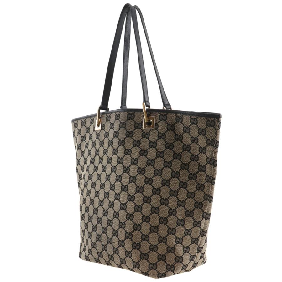 GUCCI（グッチ） 002.1093 トートバッグ GGキャンバス 黒 レディース