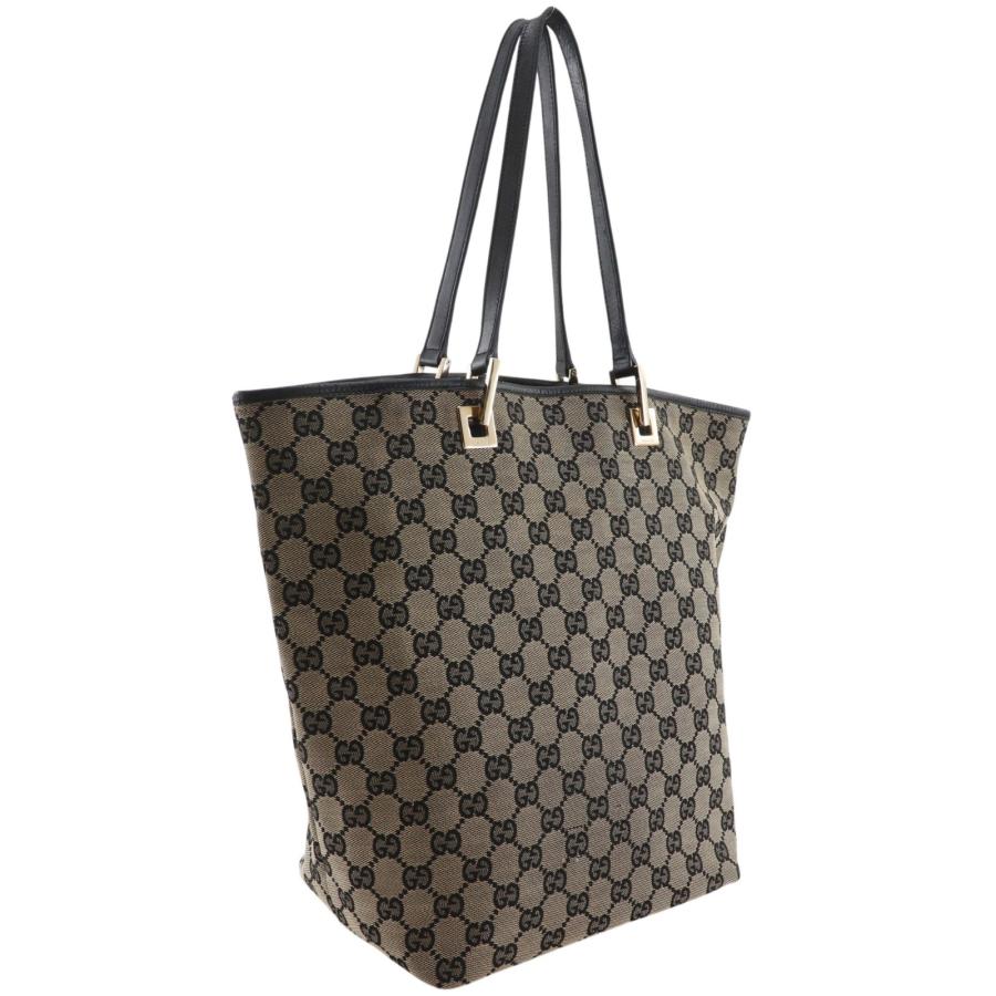 GUCCI（グッチ） 002.1093 トートバッグ GGキャンバス 黒 レディース