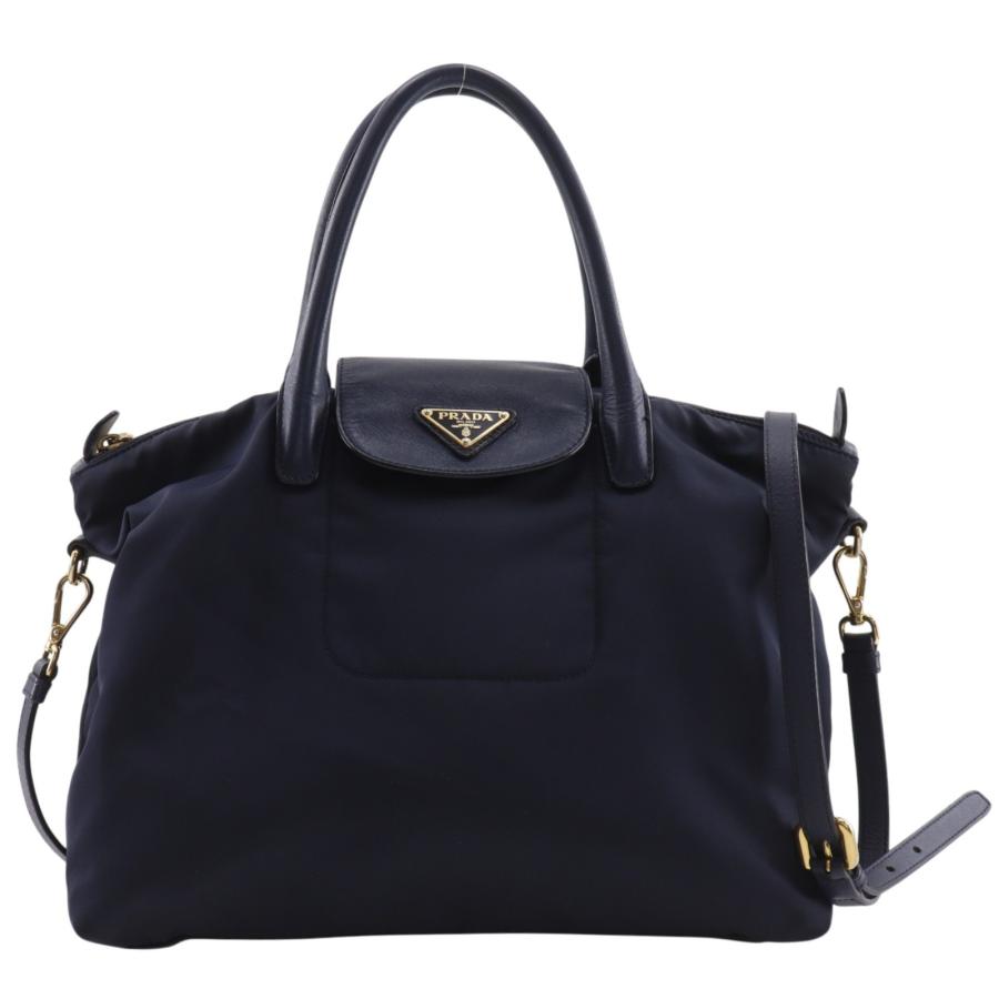 PRADA（プラダ） 2WAYショルダー ハンドバッグ ナイロン 紺 レディース