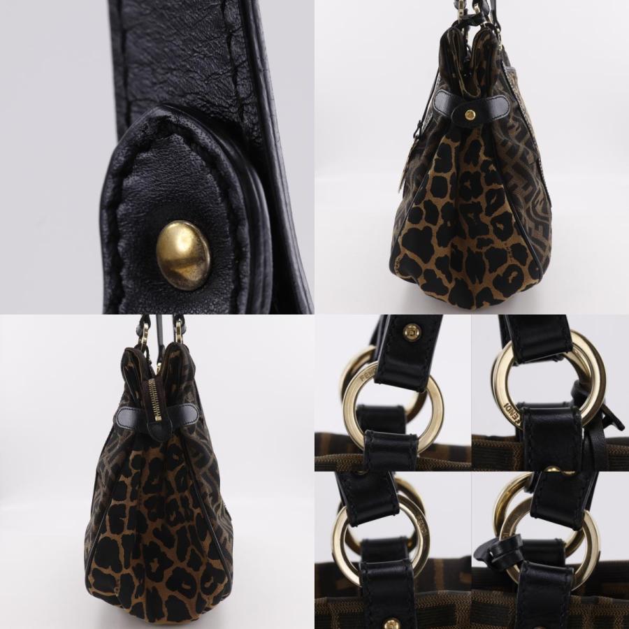 FENDI（フェンディ） ズッカ レオパード 8BH629 トートバッグ ナイロン 