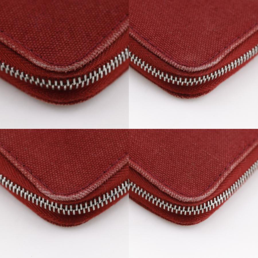 HERMES（エルメス） フールトゥ マルチ パースGM 長財布 キャンバス 赤