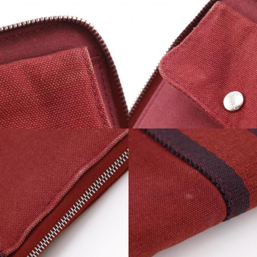 HERMES（エルメス） フールトゥ マルチ パースGM 長財布 キャンバス 赤