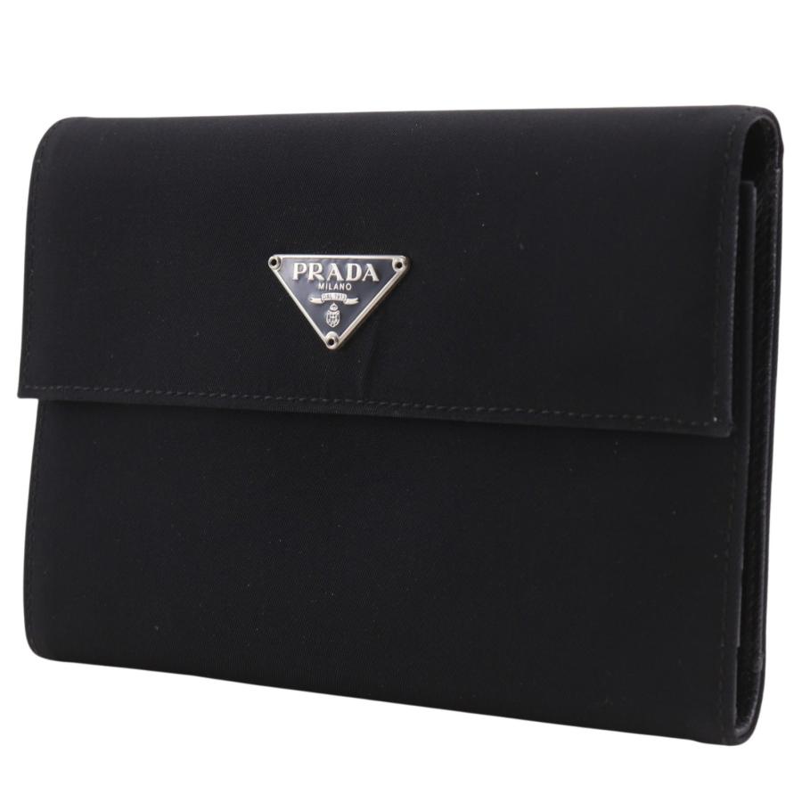 PRADA（プラダ） 三つ折り財布 ナイロン 黒 ユニセックス【I151526077