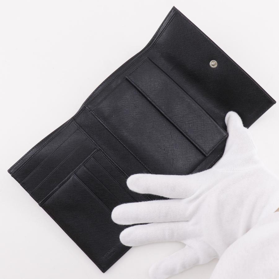 PRADA（プラダ） 三つ折り財布 ナイロン 黒 ユニセックス【I151526077