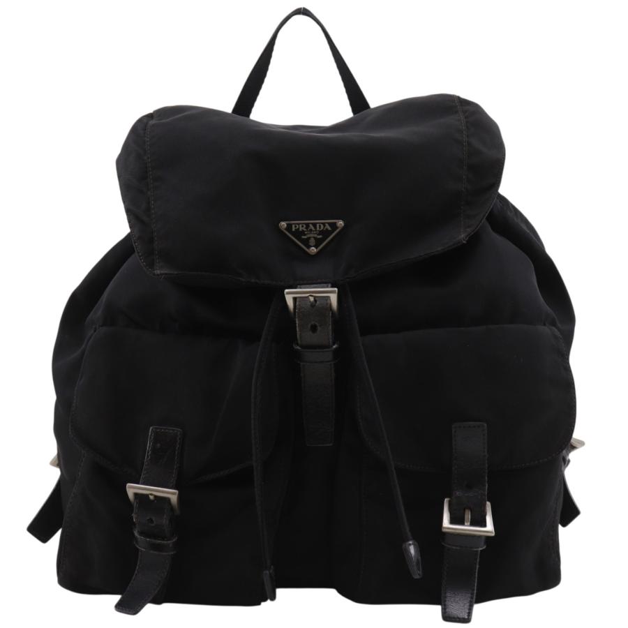 美品　PRADA プラダ　リュック　バックパック　ナイロン　黒　ブラック PRADA（プラダ） バックパック リュック・デイパック ナイロン 黒