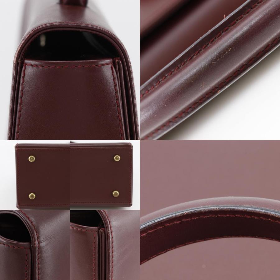 Cartier（カルティエ） マストライン ハンドバッグ カーフ ボルドー