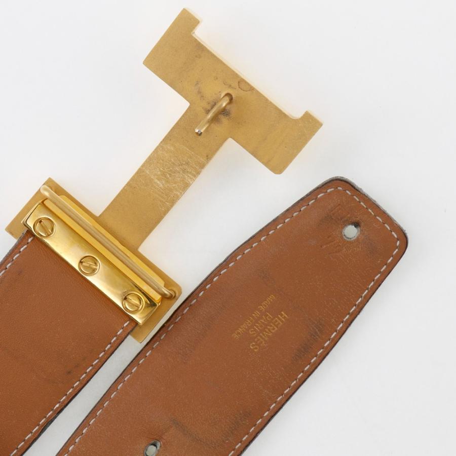 HERMES エルメス Ｈベルト □B ベルト カーフ ユニセックス【I151624088】中古_4