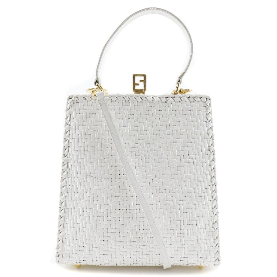 FENDI（フェンディ） ハンドバッグ レザー 白 レディース【I151624109