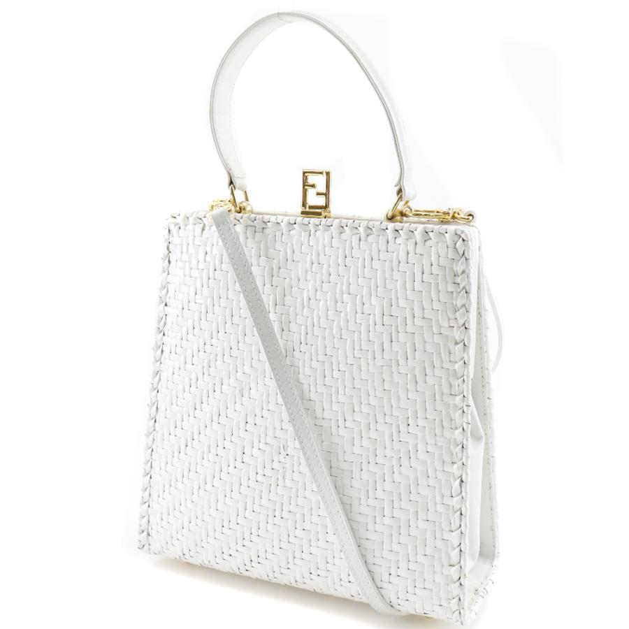 FENDI（フェンディ） ハンドバッグ レザー 白 レディース【I151624109 