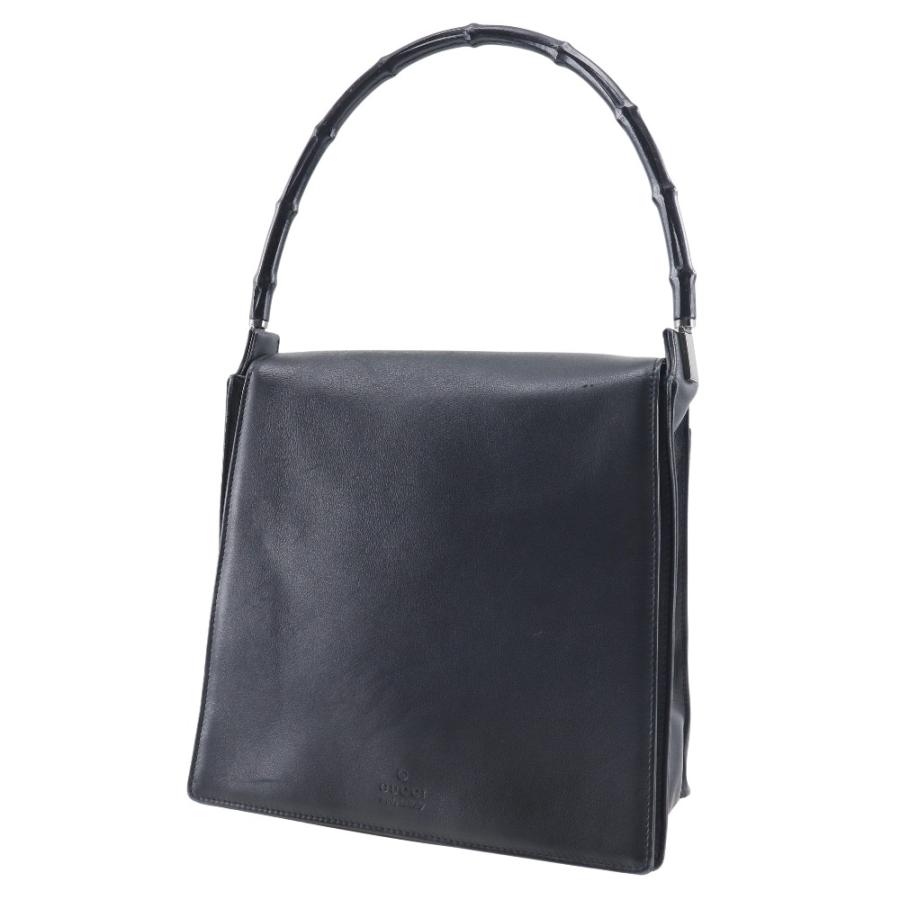 GUCCI（グッチ） バンブー ショルダーバッグ カーフ 黒 レディース 