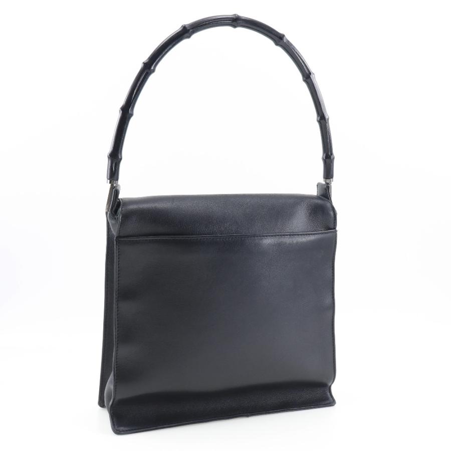 GUCCI（グッチ） バンブー ショルダーバッグ カーフ 黒 レディース