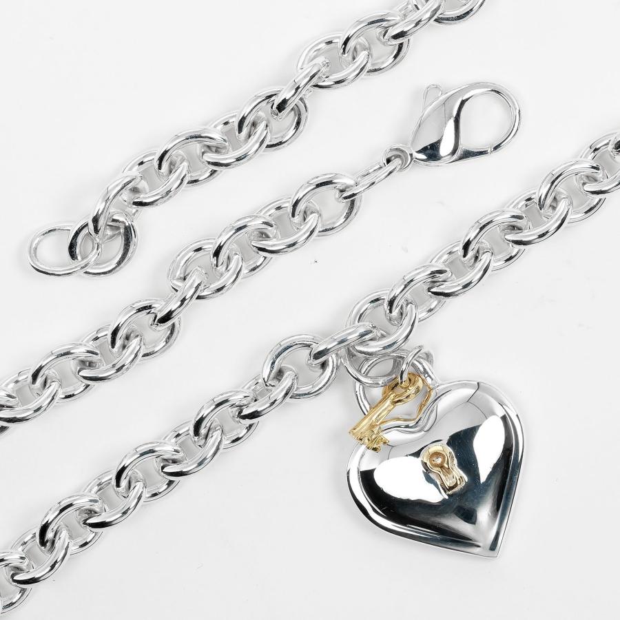 ティファニー TIFFANY&Co. ハートロック ネックレス シルバー925 K18  