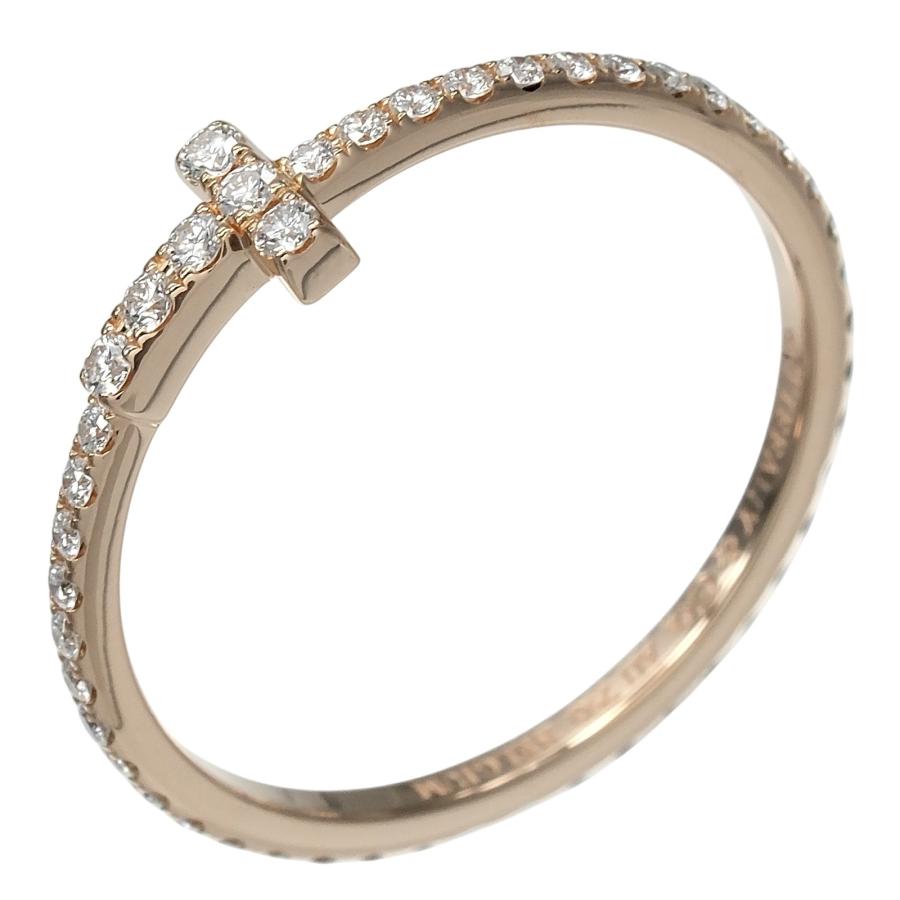 美品 TIFFANY＆Co. ティファニー Tワイヤー リング 10号 18K TIFFANY&Co.（ティファニー） Tワイヤー 10号 リング 指輪 K18PG