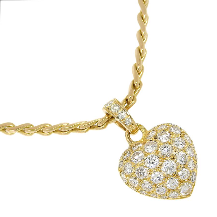 Cartier（カルティエ） ハート パヴェ ネックレス K18YG×ダイヤモンド 