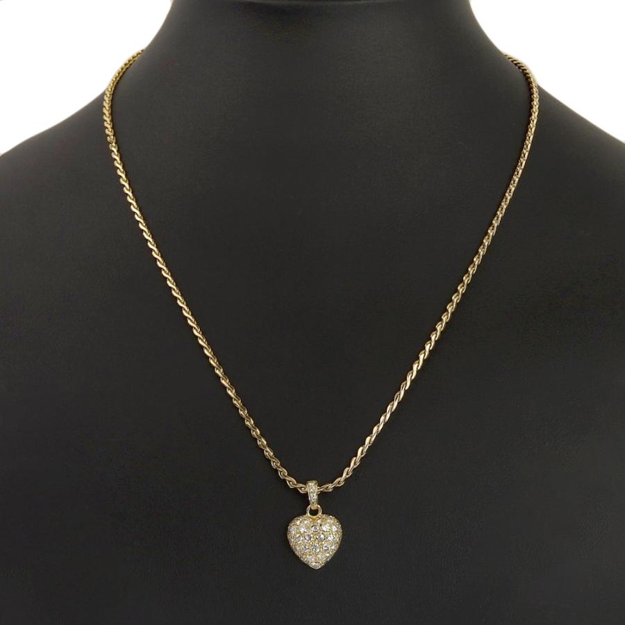 Cartier（カルティエ） ハート パヴェ ネックレス K18YG×ダイヤモンド