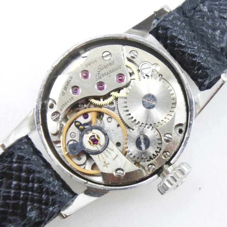 【GIRARD-PERREGAUX】ジラール・ペルゴ 8697A ステンレススチール×レザー 手巻き レディース シルバー文字盤 腕時計 ジラール・ペルゴ（GIRARD-PERREGAUX） 8697A 腕時計 SS×レザー 手巻き