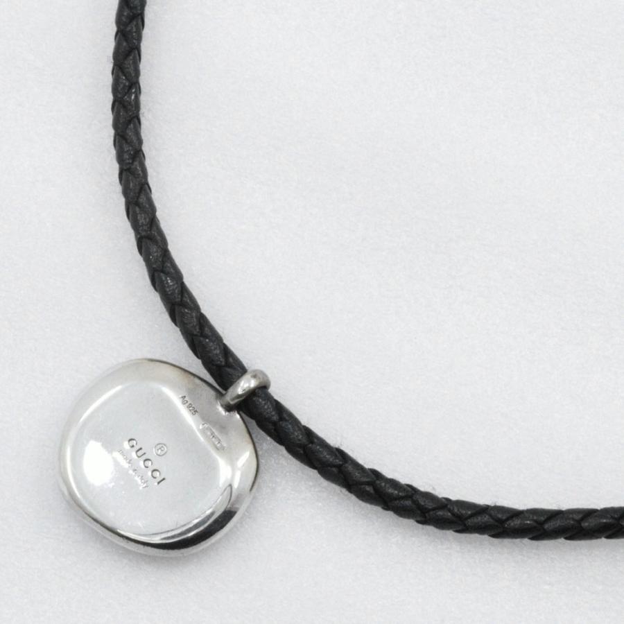 GUCCI（グッチ） クレスト 紋章 ネックレス シルバー925 黒 約12.1g