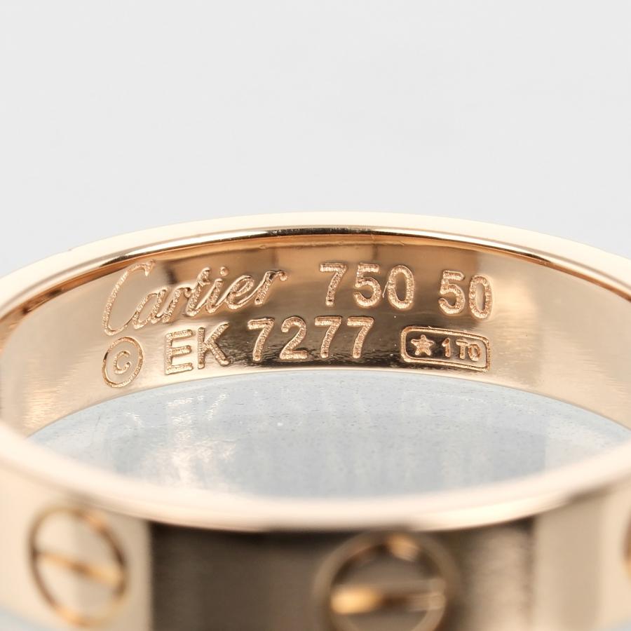 カルティエ CARTIER ミニラブ ウェディング 10号 リング 指輪 K18PG 