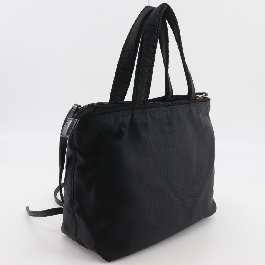 PRADA（プラダ） ロゴ リボン 2WAYショルダー ハンドバッグ ナイロン