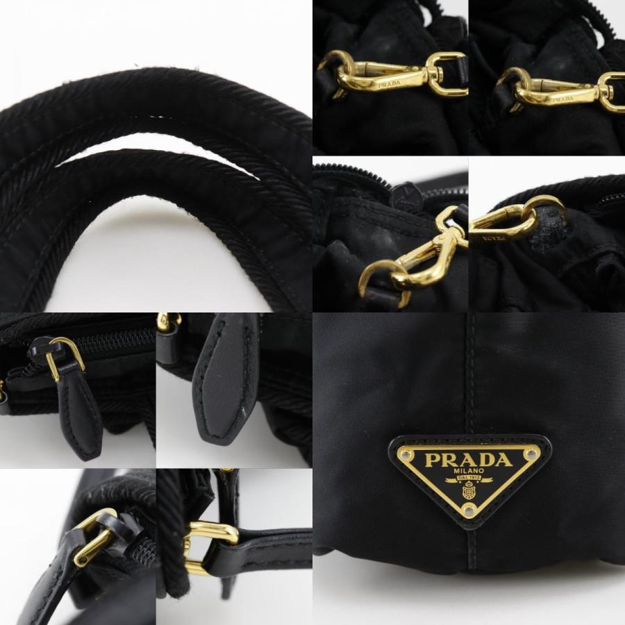 PRADA（プラダ） ロゴ リボン 2WAYショルダー ハンドバッグ ナイロン