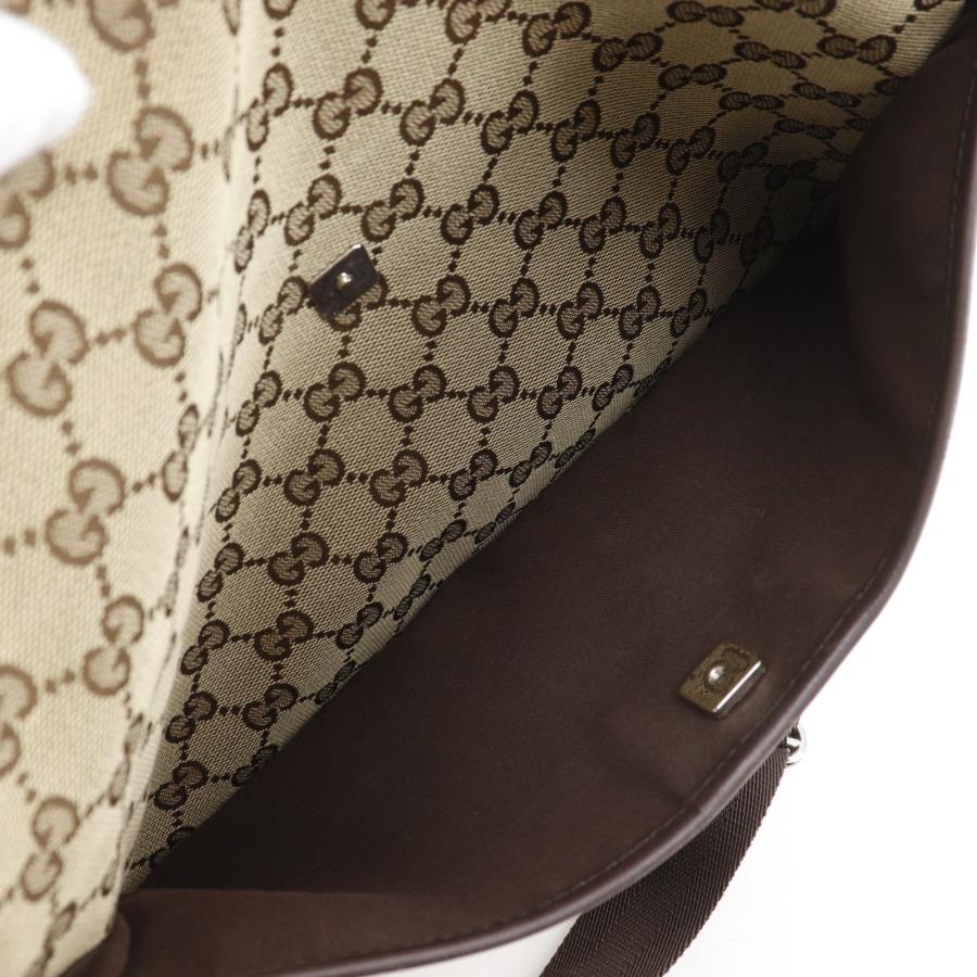 GUCCI（グッチ） 145857 ショルダーバッグ GGキャンバス 茶 ユニ
