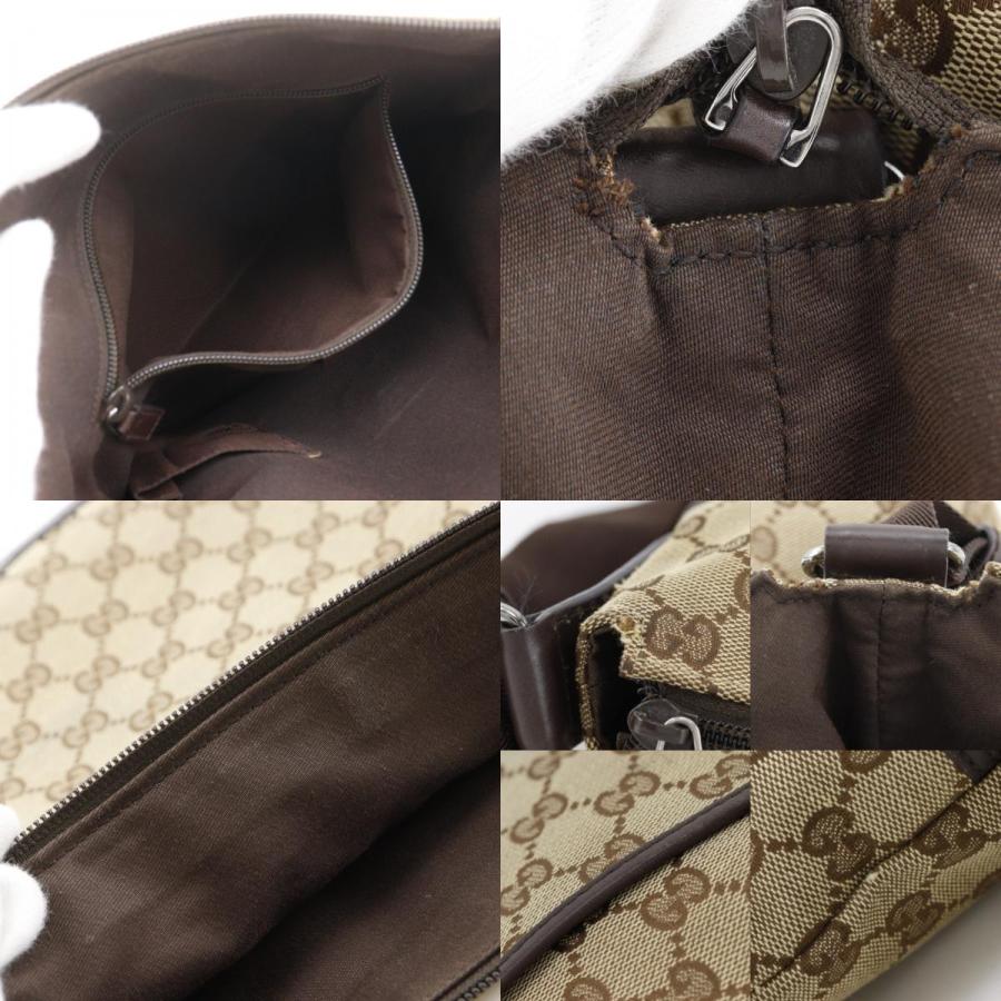 GUCCI（グッチ） 145857 ショルダーバッグ GGキャンバス 茶 ユニ
