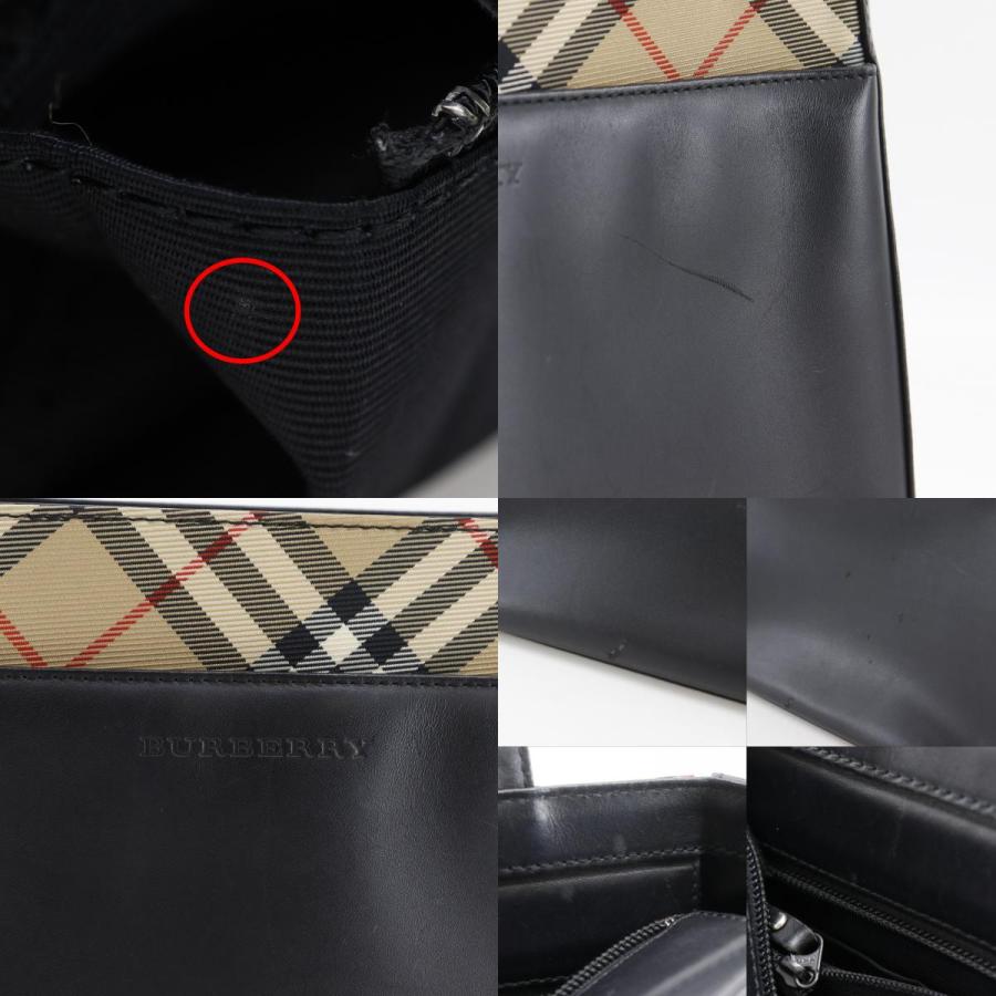 BURBERRY（バーバリー） ノバチェック トートバッグ レザー×ナイロン