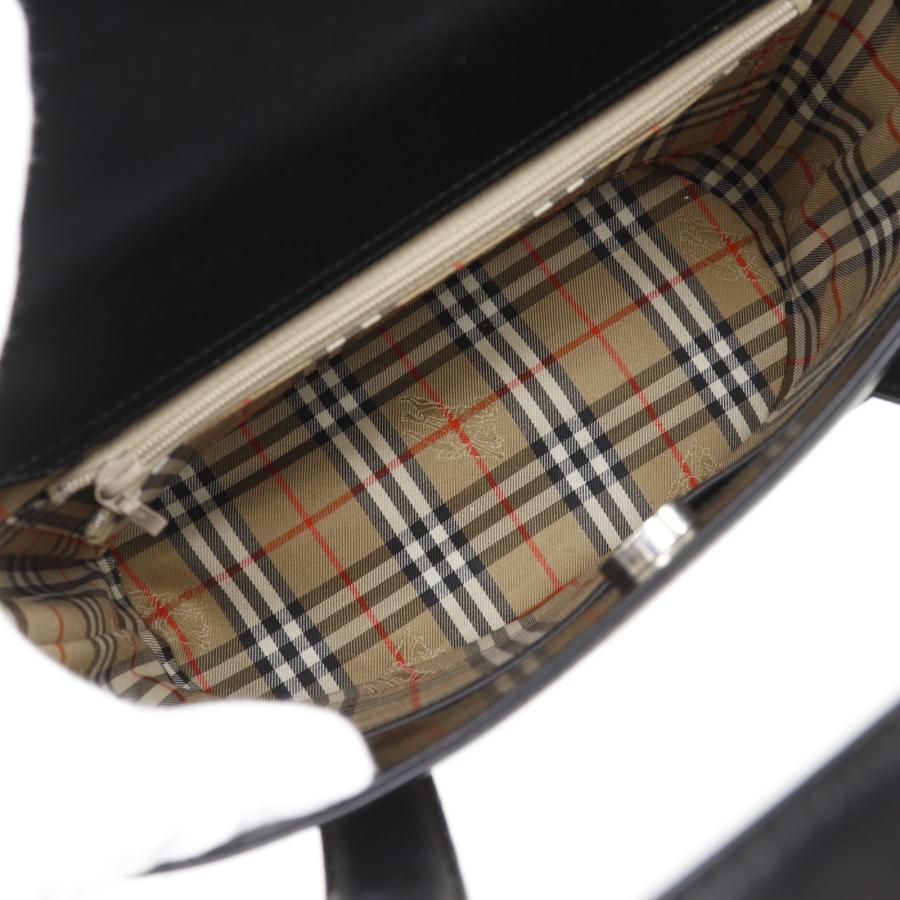 BURBERRY（バーバリー） ノバチェック ハンドバッグ レザー 黒