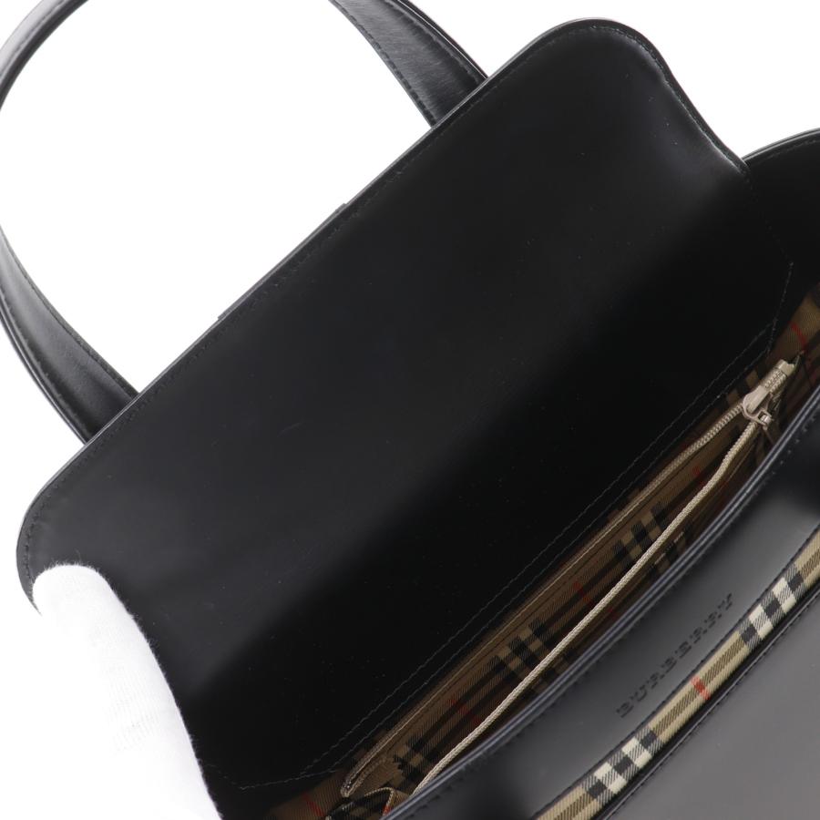 BURBERRY（バーバリー） ノバチェック ハンドバッグ レザー 黒