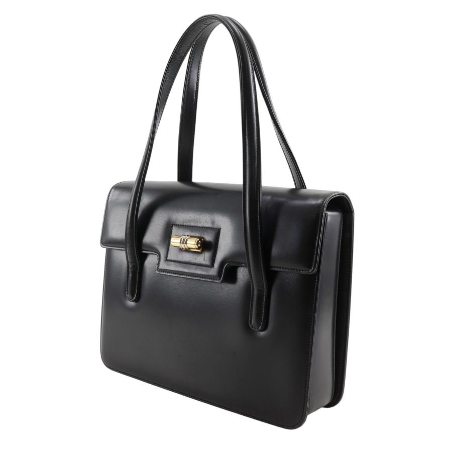 GUCCI オールド グッチ　フェルト カーフ レザー ハンドバッグ GUCCI（グッチ） オールドグッチ ハンドバッグ カーフ 黒 レディース