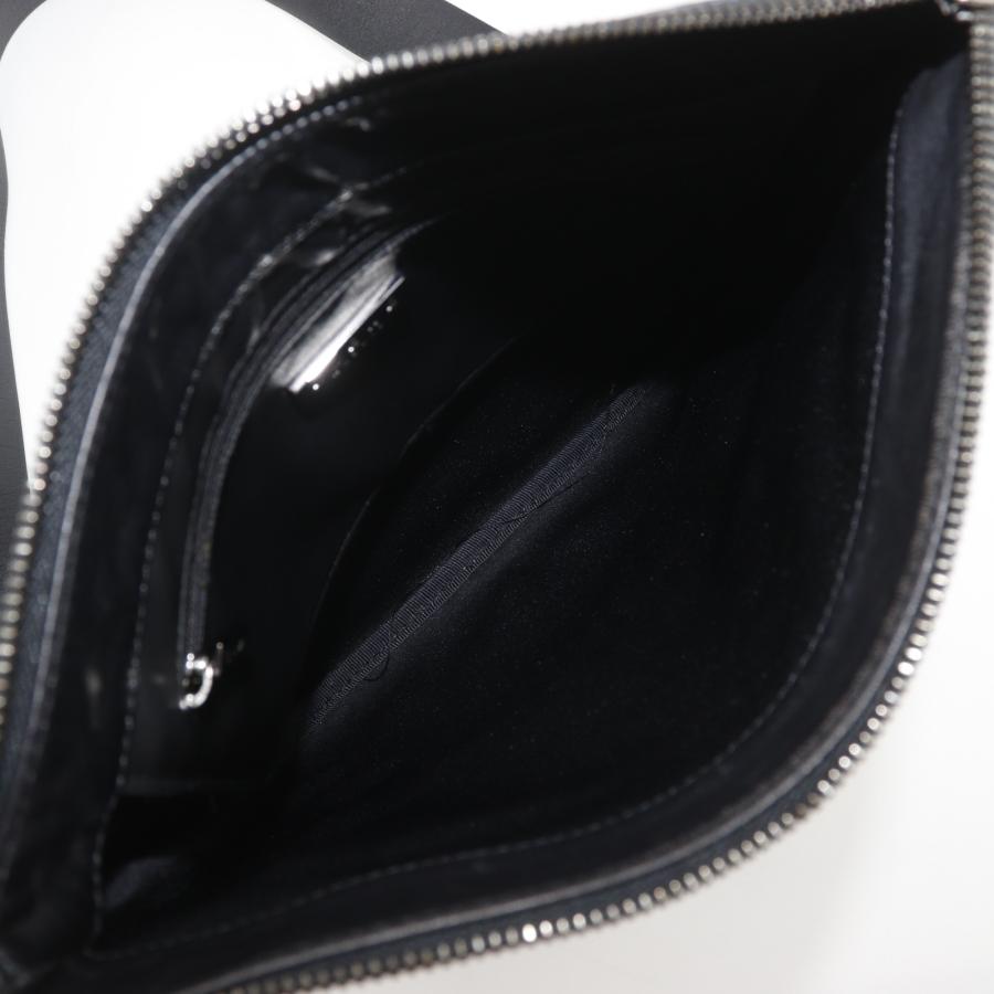 LOEWE（ロエベ） リピートアナグラム ショルダーバッグ PVC 黒 メンズ