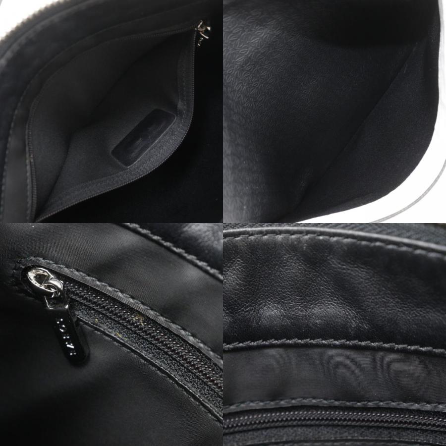 LOEWE（ロエベ） リピートアナグラム ショルダーバッグ PVC 黒 メンズ