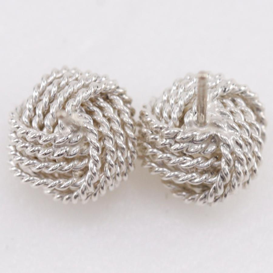 希少 レア TIFFANY&Co ティファニー メッシュ ピアス 両耳用 925 TIFFANY&Co.（ティファニー） メッシュ ノット ピアス シルバー925 約