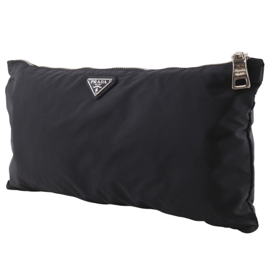 PRADA（プラダ） ポーチ ナイロン 黒 ユニセックス【I161726178】中古