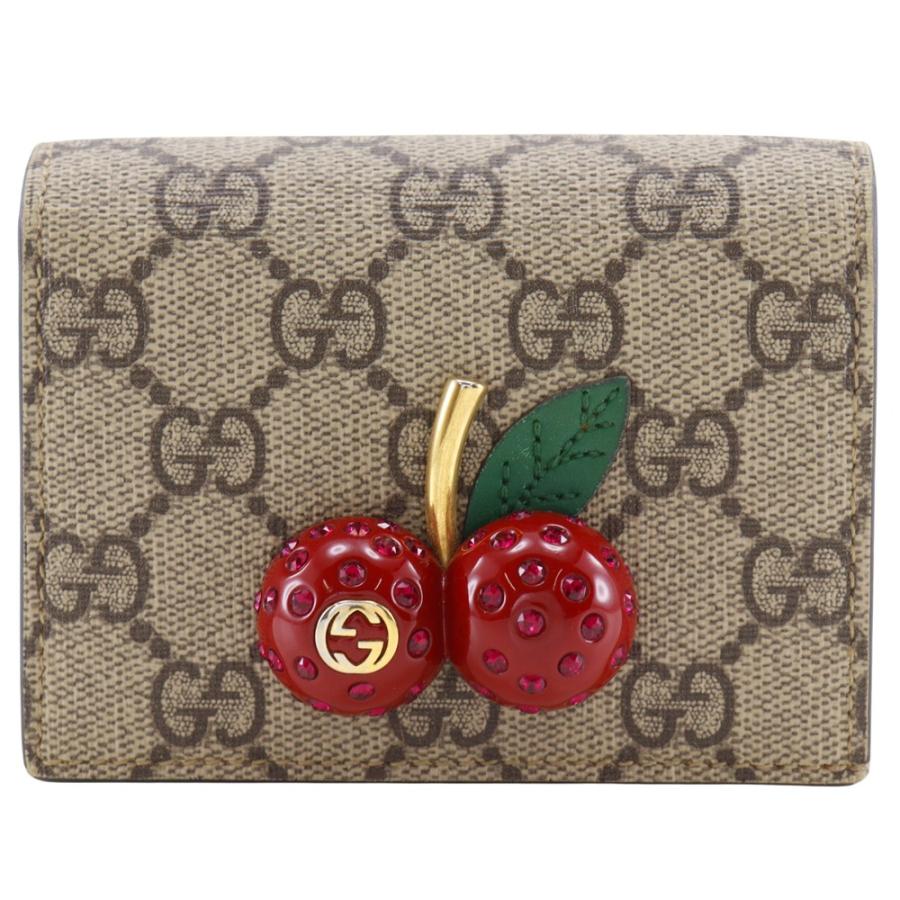 GUCCI（グッチ） チェリー コンパクトウォレット 476050 二つ折り財布 