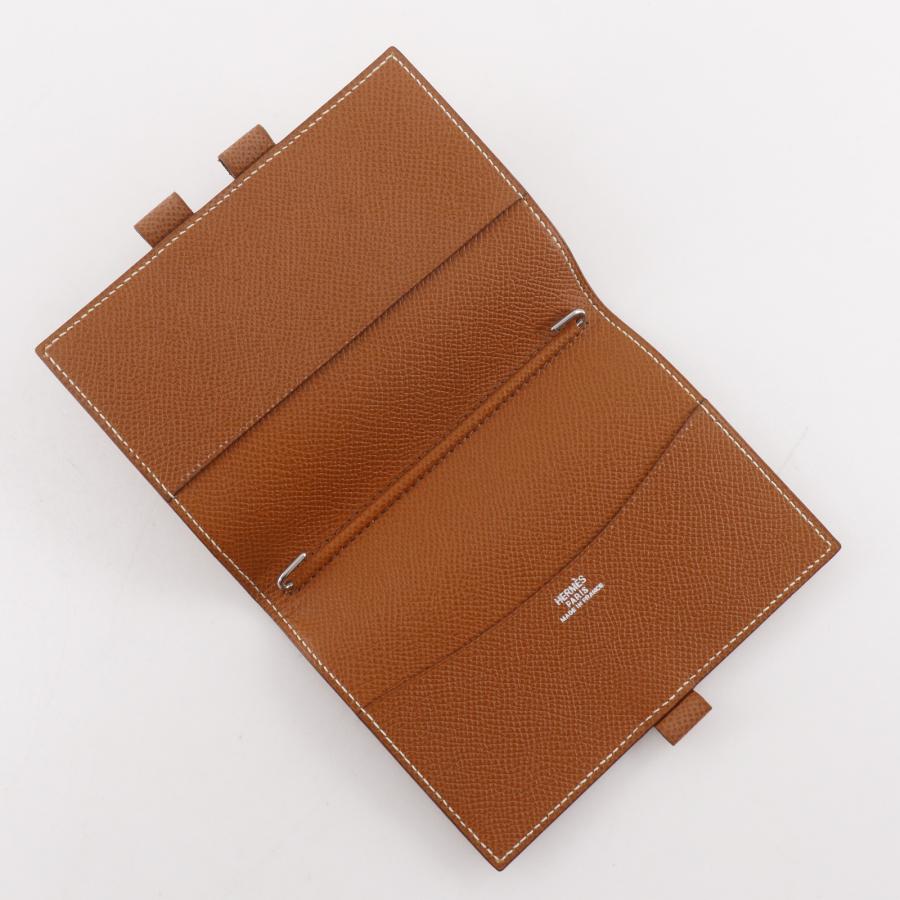 HERMES（エルメス） アジェンダGM □J 手帳カバー ヴォーエプソン 茶