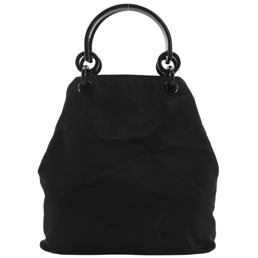 PRADA（プラダ） ハンドバッグ ナイロン×プラスチック 黒 レディース