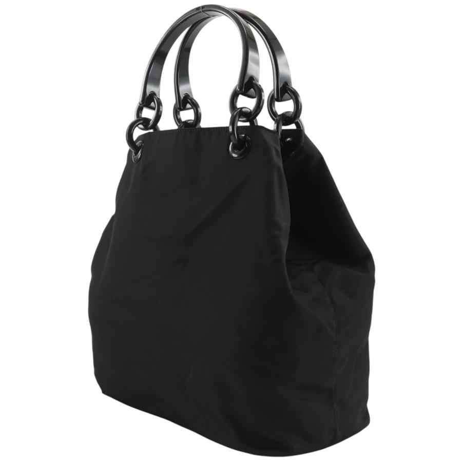 PRADA（プラダ） ハンドバッグ ナイロン×プラスチック 黒 レディース