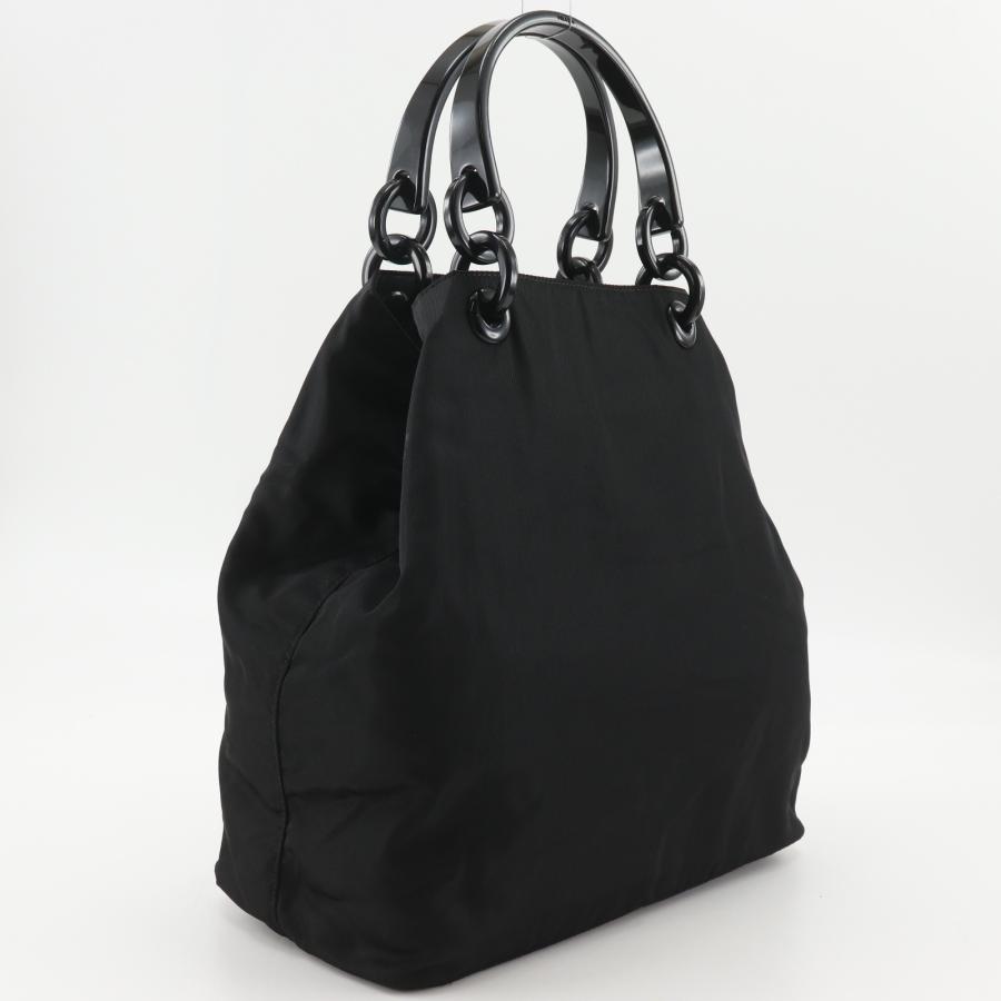 PRADA（プラダ） ハンドバッグ ナイロン×プラスチック 黒 レディース