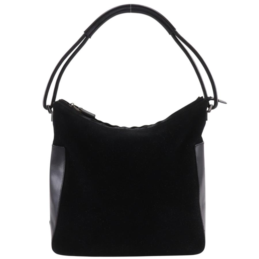 GUCCI（グッチ） 001.3766 ショルダーバッグ スウェード×レザー 黒 