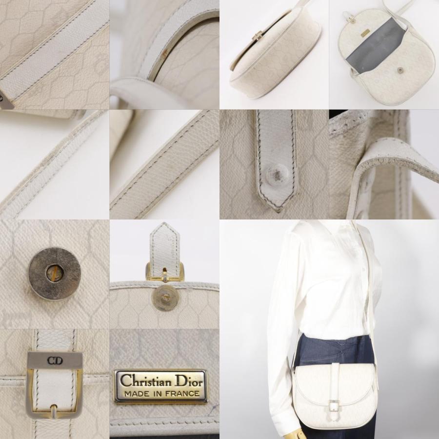 Christian Dior ハニカム柄 ショルダーバッグ　ホワイト Dior クリスチャンディオール ハニカム柄 ヴィンテージ ショルダー