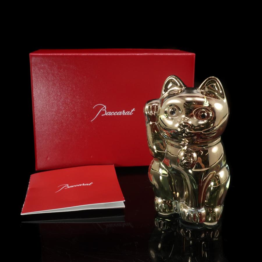 バカラ（Baccarat） まねき猫 ( 招き猫 ) 置物 オブジェ クリスタル _ 