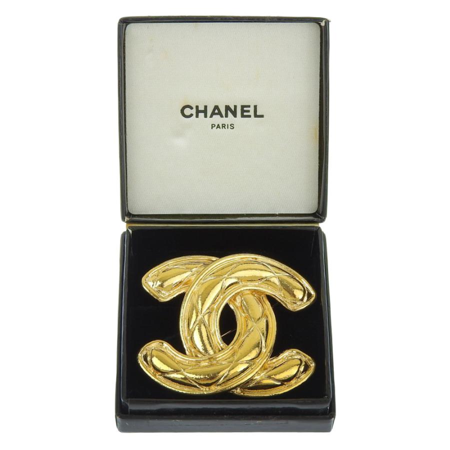 CHANEL シャネル ココマーク マトラッセ ヴィンテージ ブローチ 金メッキ レディース【I162823127】中古｜crown78｜06