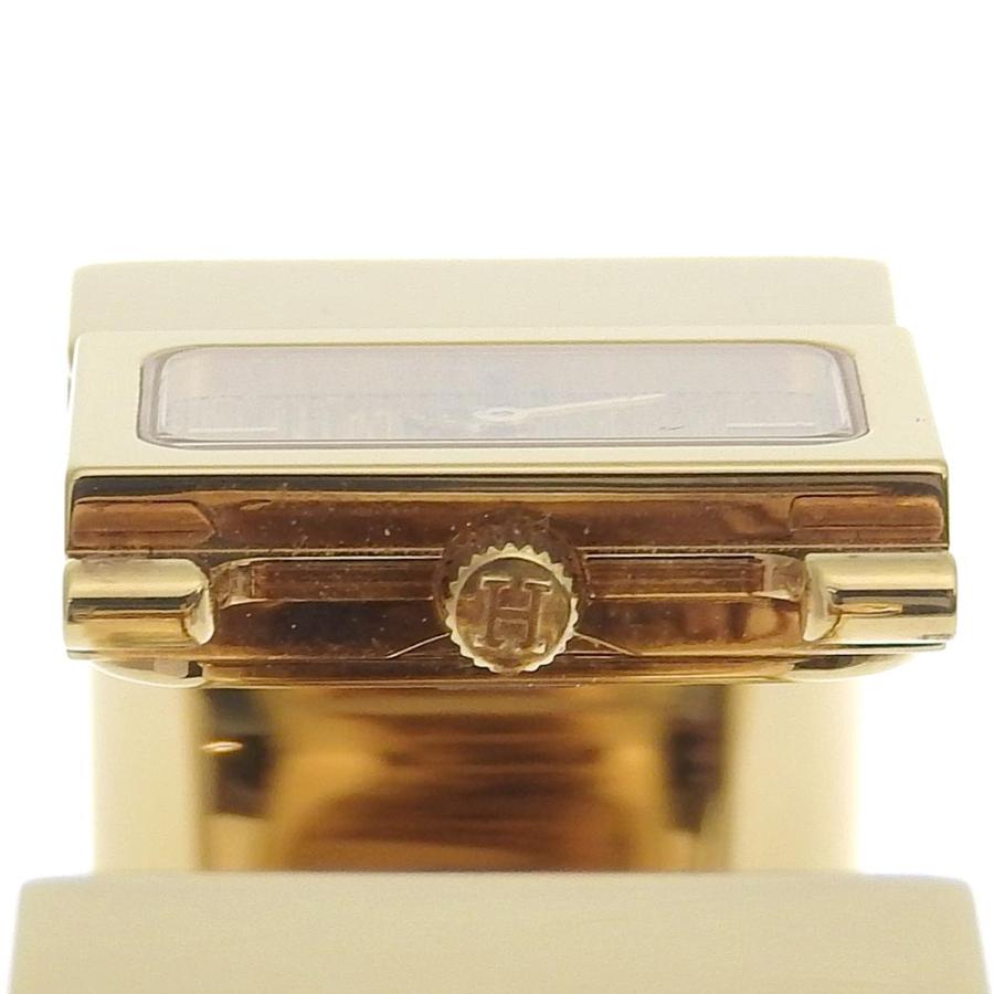 【HERMES】エルメス ロケ L01.201 金メッキ×リザード クオーツ アナログ表示 レディース ゴールド文字盤 腕時計 HERMES（エルメス） ロケ L01.201 腕時計 金メッキ×リザード クオーツ