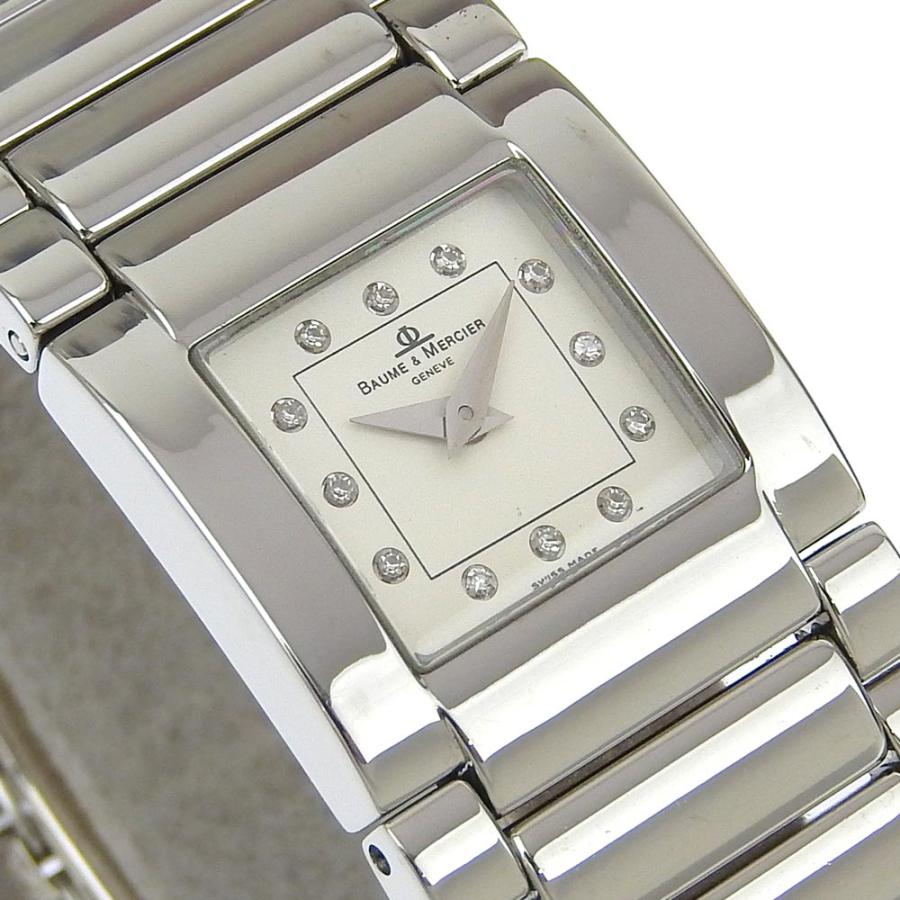 【Baume &amp; Mercier】ボーム＆メルシェ キャットウォーク 12Pダイヤ MV045219 ステンレススチール クオーツ アナログ表示 レディース アイボリー文字盤 腕時計 BAUME&MERCIER（ボーム&メルシエ） Baume & Mercier ボーム＆メルシェ