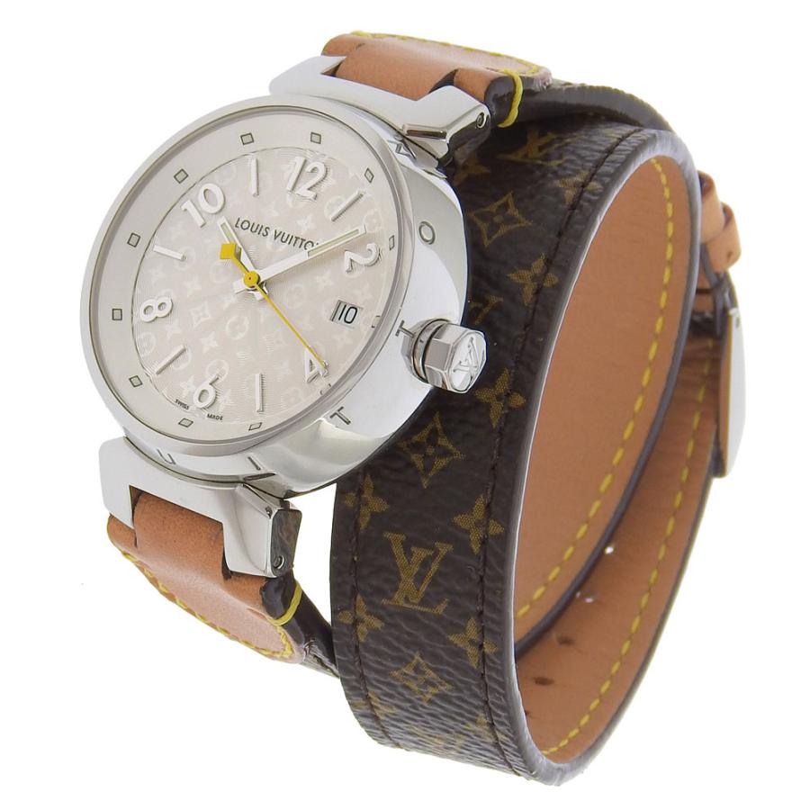 ☆良品 ルイ・ヴィトン タンブール  Q1313 クォーツ レディース 【中古】 LOUIS VUITTON（ルイ・ヴィトン） タンブール Q1313 腕時計 SS
