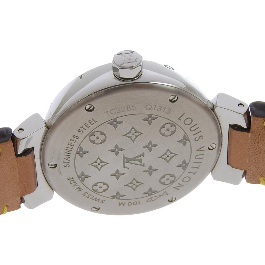 【LOUIS VUITTON】ルイ・ヴィトン タンブール Q1313 ステンレススチール×モノグラムキャンバス クオーツ アナログ表示 レディース 白文字盤 腕時計 LOUIS VUITTON（ルイ・ヴィトン） タンブール Q1313 腕時計 SS